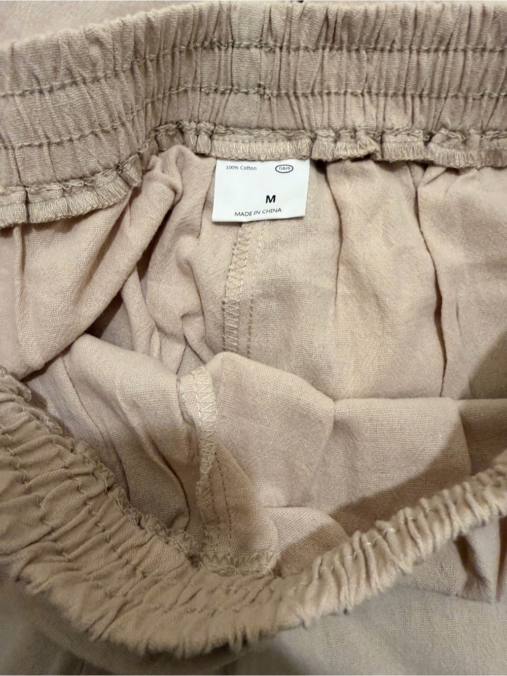 Khaki 2 piece Cotton Lounge Set - Picture 2 of 6